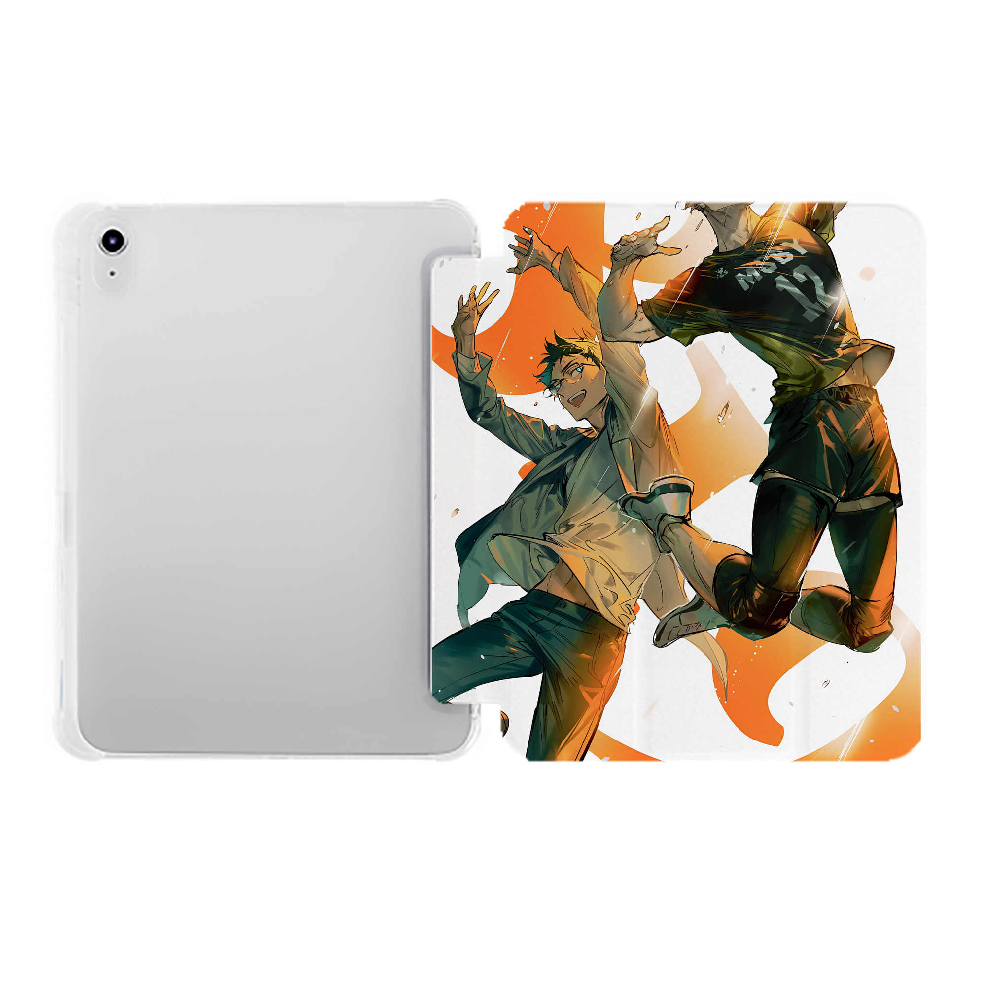 （画像用） ハイキュー!! Haikyu!! IPad ケース ペン収納付き 三つ折りスタンド PUレザー×シリコン 対応機種9.5/10.5/10.9インチ